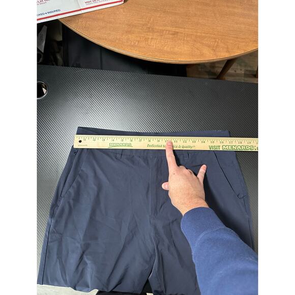Fabletics Mens The Only Pant Performance Stretch Golf Caual Navy Blue Size 34x28 - Picture 3 of 12